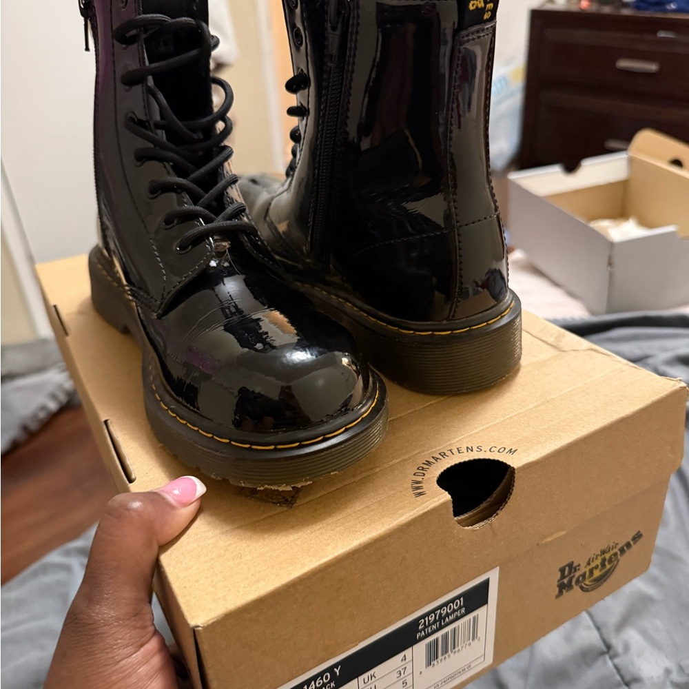 Dr. Martens Black Patent Leather Boots